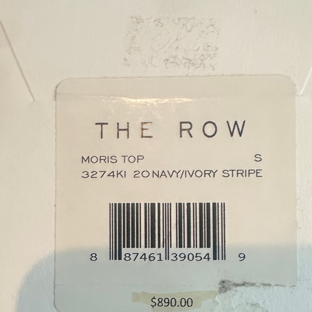 THE ROW 
Moris Top Navy and Ivory Striped Long Sleeve Top - Picture 5 of 9